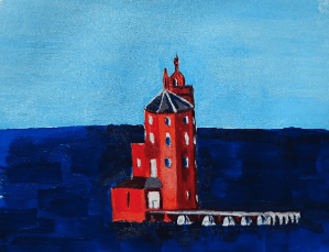 Phare de Trondheim, une esquisse de PS1