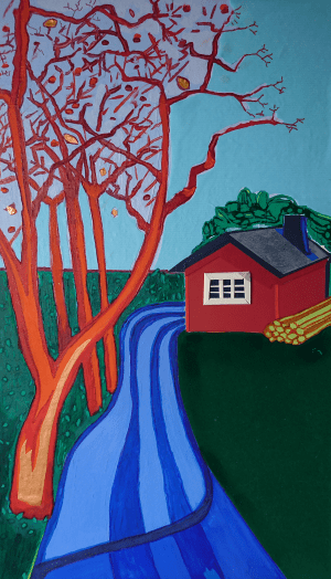 Red house in red forest - PS1